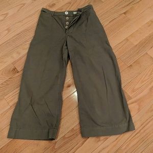 Anthropologie Wide-Leg Cropped Pants